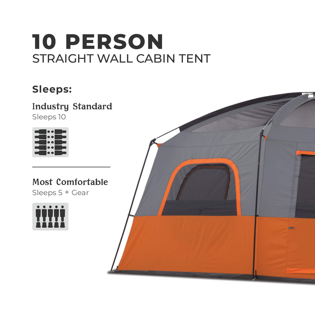 10-Person Straight-Wall Cabin Tent source view 6