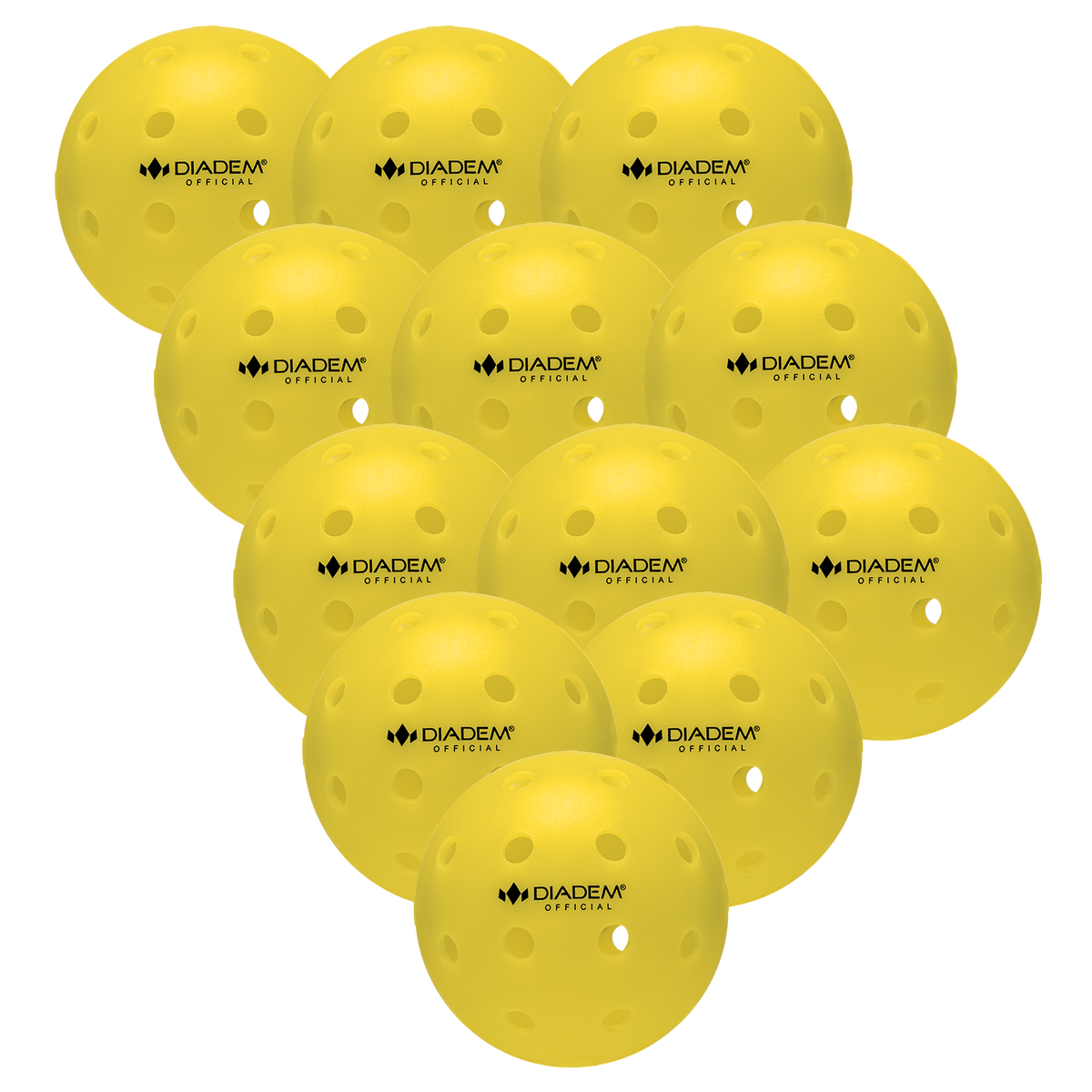 Outdoor Pickleball Ball Pack 12 / Yellow option