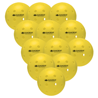 Outdoor Pickleball Ball Pack 12 / Yellow option