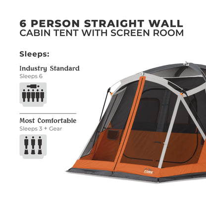 6-Person Straight-Wall Cabin Tent source view 7