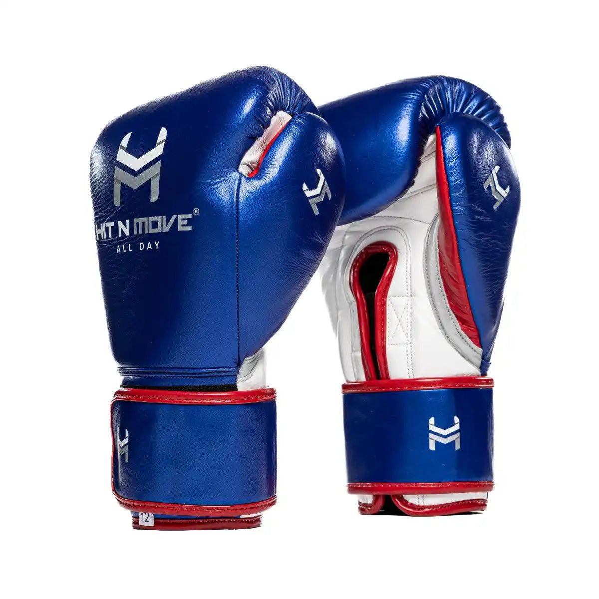 Boxing Bag Gloves 12oz / Metalic Blue/White / Velcro option