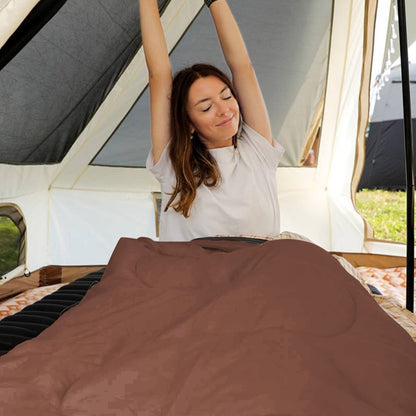 Wide Flannel Camping Sleeping Bag source view 7