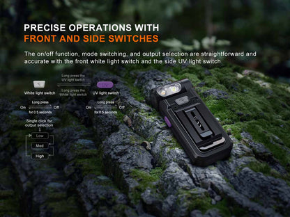 Rechargeable UV Clip-On Flashlight source view 7