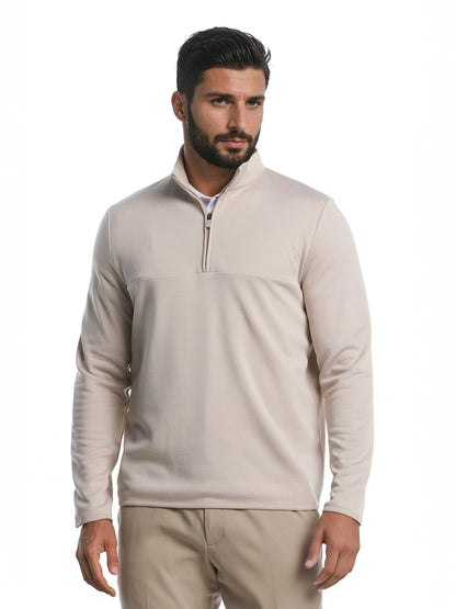 Men's Golf Pullover Feather Gray Heather / S option