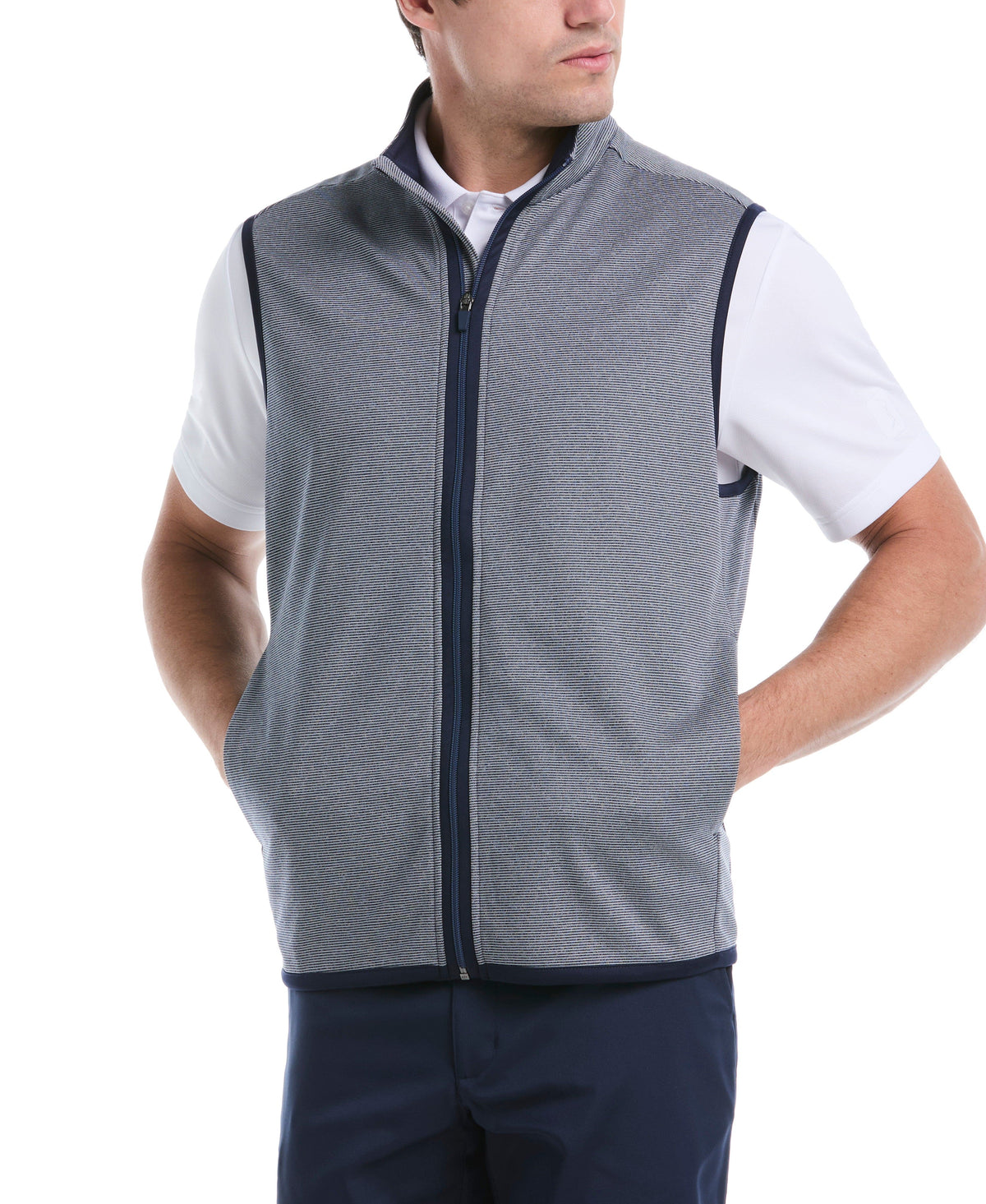 Men's Golf Vest Peacoat Heather / XS option