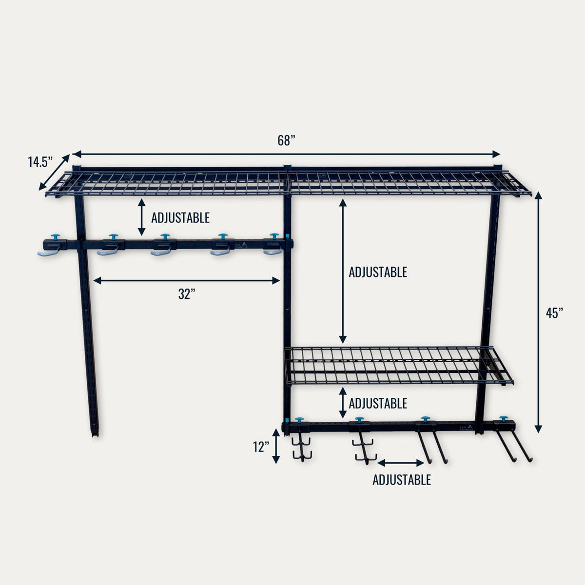 Adjustable Bicycle Wall Storage System source view 7