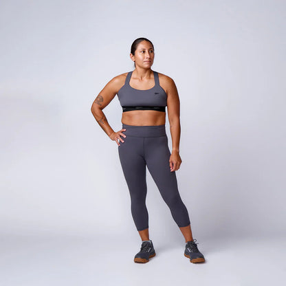 Women's Cropped Training Leggings Charcoal / 2 / Pockets option