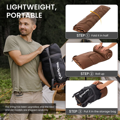 Wide Flannel Camping Sleeping Bag source view 8