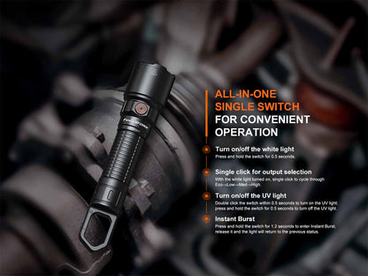 Rechargeable UV Work Flashlight source view 8