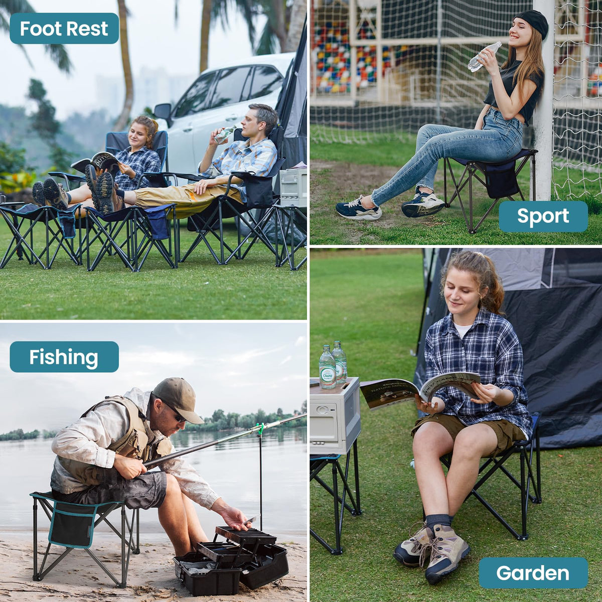 Padded Folding Camping Stool source view 8