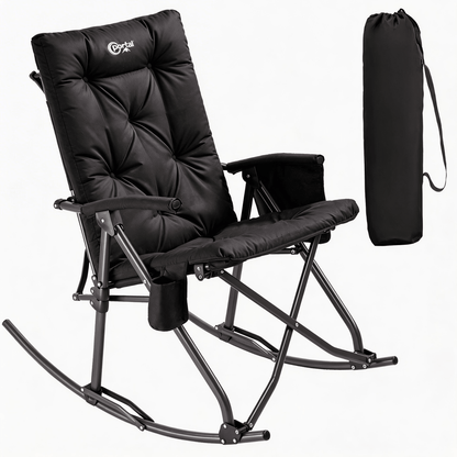 Rocking Camping Chair Soft Pad / Black option