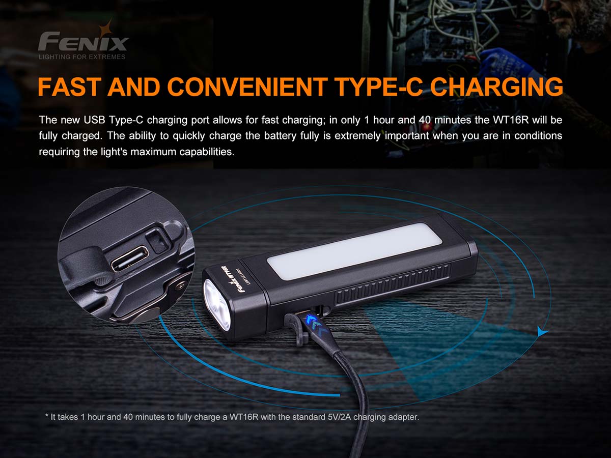 Rechargeable Magnetic Work Flashlight source view 9