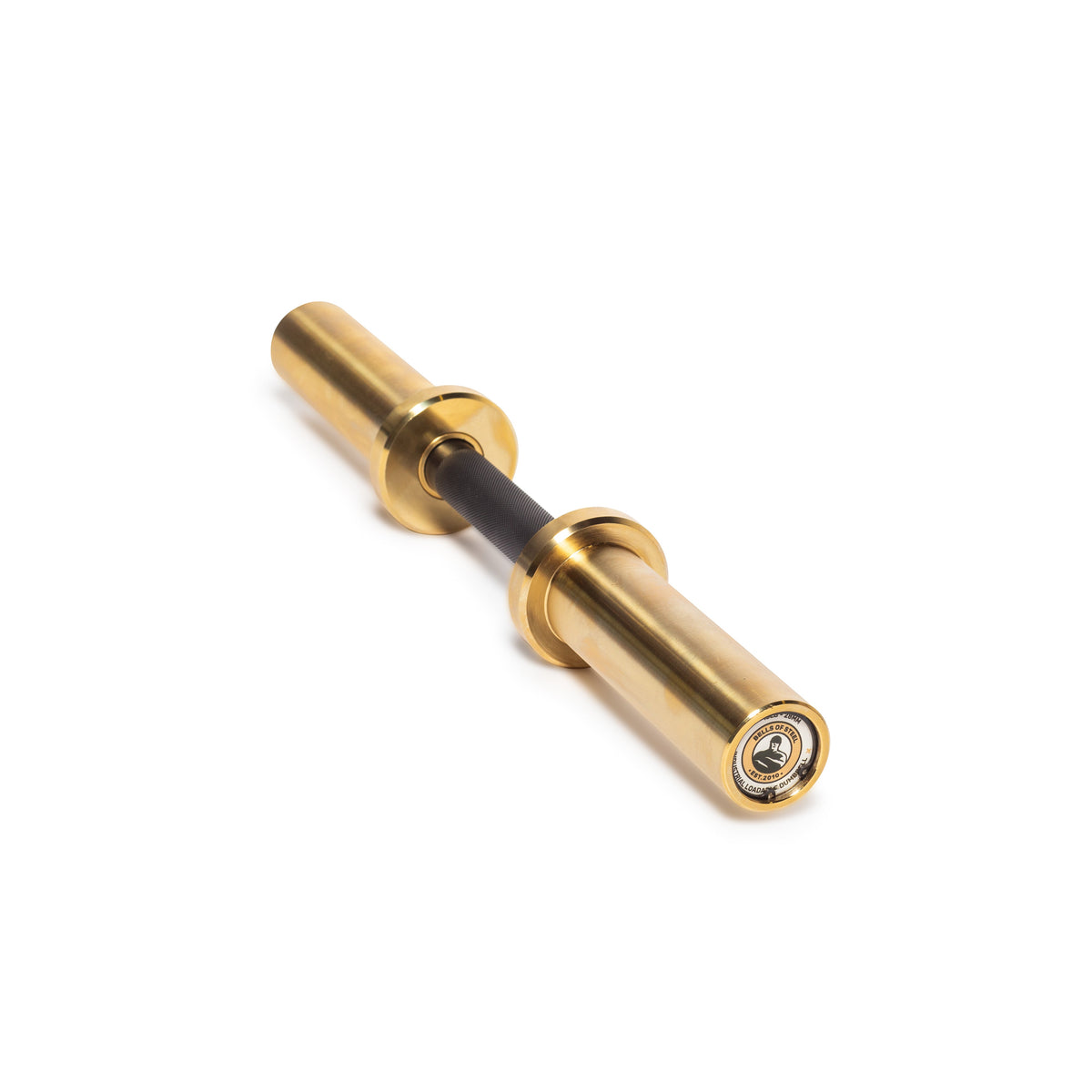 Loadable Dumbbell Handle Black Cerakote Shaft + Gold Titanium-Plated Sleeves / Single option