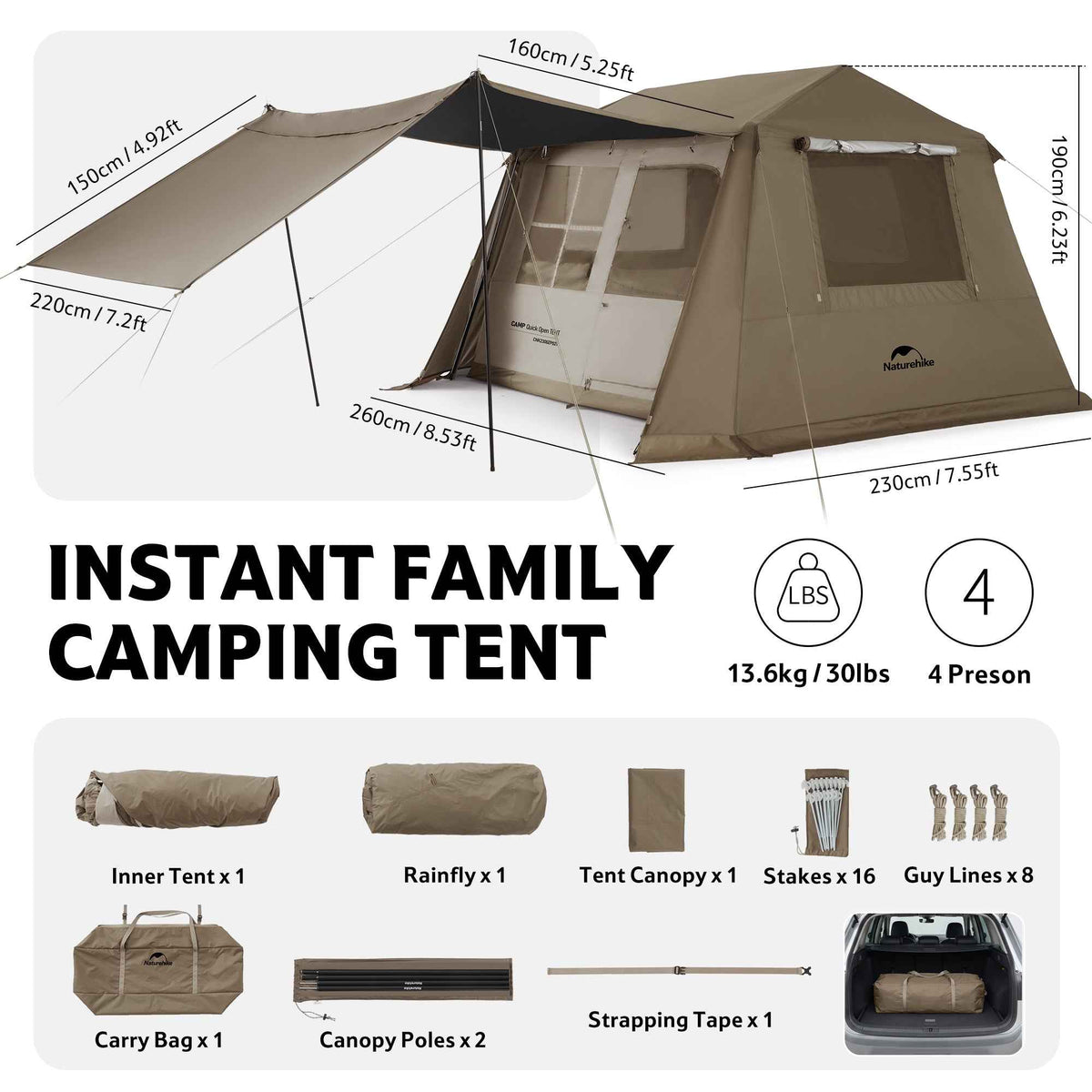 Instant Cabin Tent source view 9