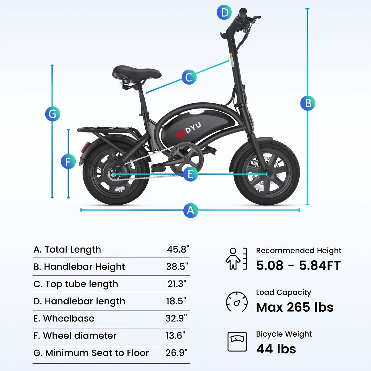 Folding Electric Bike 500W for Adults – 19.9MPH 25-Mile Range Commuter E-Bike with 36V 7.8Ah Removable Battery, LCD Display, Multi-Shock Absorption & Lightweight Durable Frame