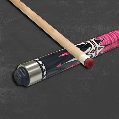 2-Piece Carbon Fiber Billiard Cue – Unisex Pool & Snooker Cue Stick, Low Deflection, Pink or Blue – Perfect Gift for Dad, Husband & Snooker Enthusiasts, Christmas & Holiday Gift