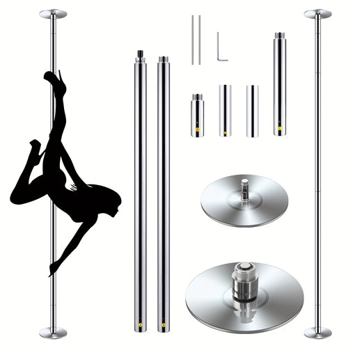 Professional Dance Pole 45mm – Spinning & Static Modes, Height Adjustable, Portable for Home Studio Club
