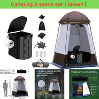 Folding Toilet + Elevated Handheld Tent