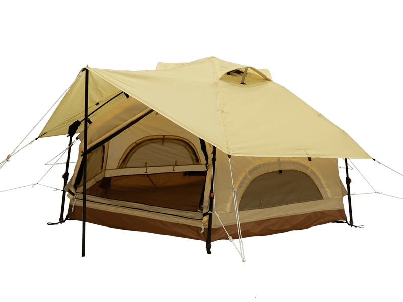Compact Quick-Setup Camping Tent Cream option
