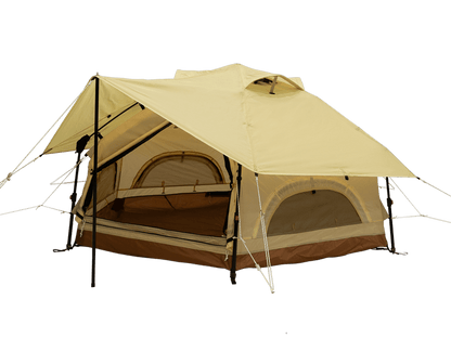 Compact Quick-Setup Camping Tent Cream option