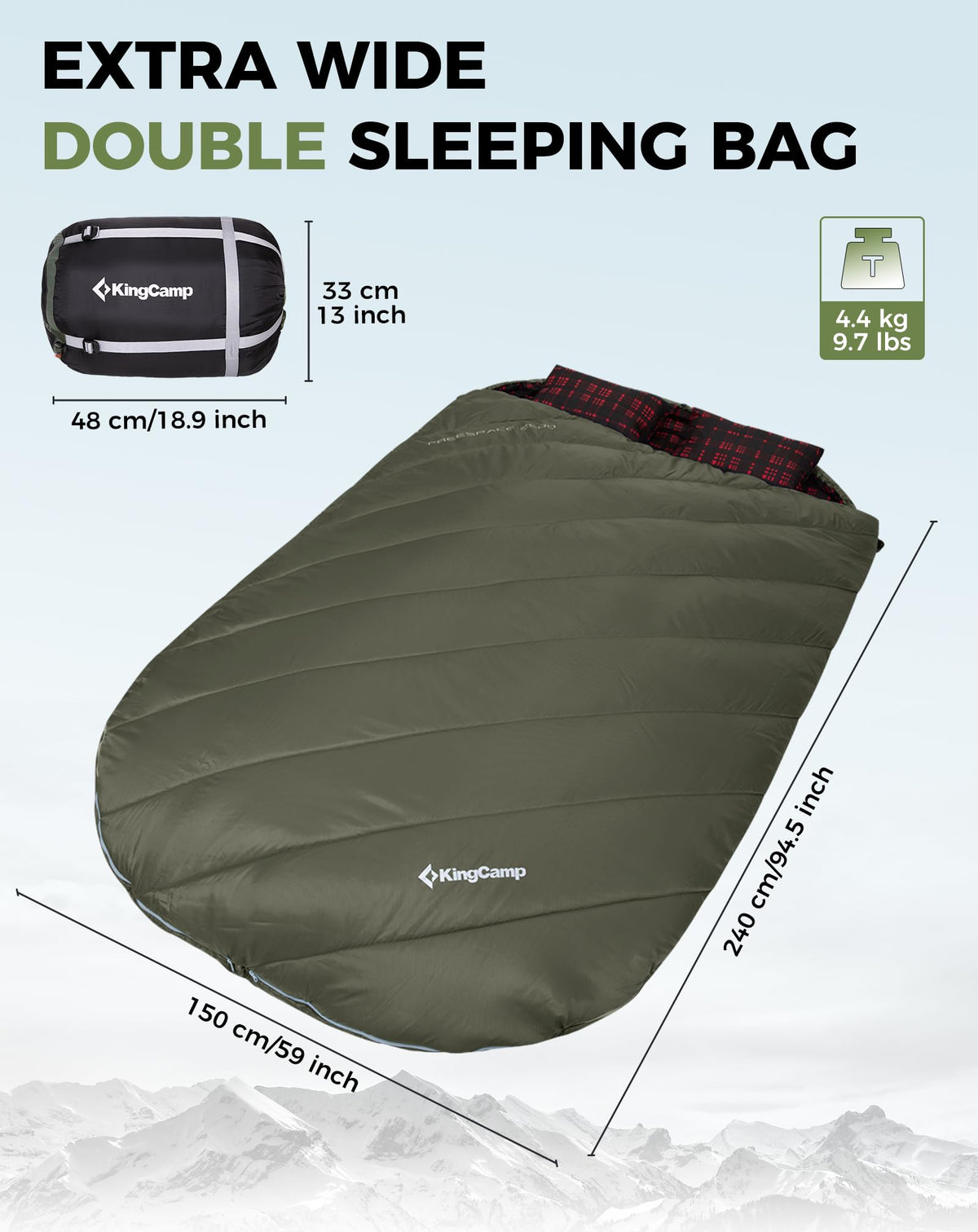 Double Flannel Sleeping Bag source view 10