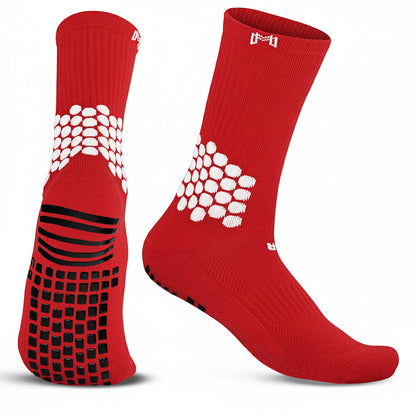 Soccer Grip Socks Adult / Red / A option