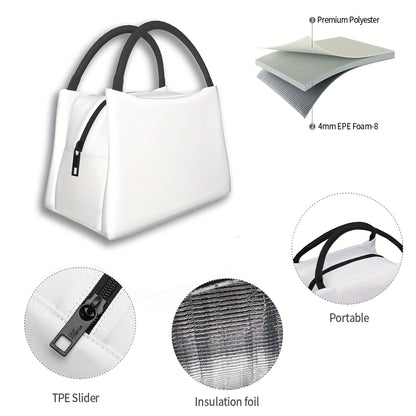 Retro Insulated Lunch Cooler Bag 11"x6.3"x6.7" Portable Reusable Independence Day Themed Leakproof Lunch Box for Camping Picnic Beach Office Worksite Restaurant Home Use Men Women