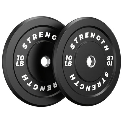 Bumper Plates – Rubber Olympic Weight Plates 10–45 lbs, 2-Inch Steel Center Ring, for Strength Training & Weightlifting, Home Gym Barbell Discs