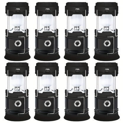 Collapsible Camping Lantern Rechargeable Bulk Set – Foldable USB LED Pendant Light for Camping, Power Outages & Emergency Survival, 4/8pcs Value Pack