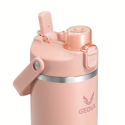 Insulated Water Bottle 32oz 40oz Stainless Steel Leak-Proof Sports Water Bottle with Handle Matte Finish Vacuum Thermos for Gym Hiking Camping Office Travel