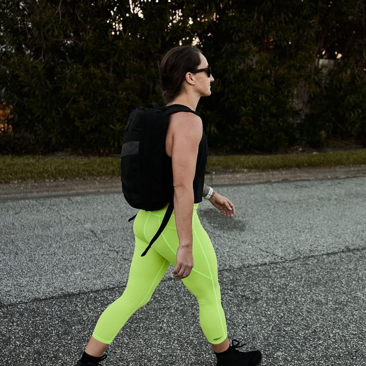 Women's Cropped Training Leggings Acid Lime / 2 / Pockets option
