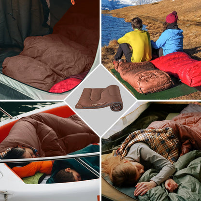 Wide Flannel Camping Sleeping Bag source view 11