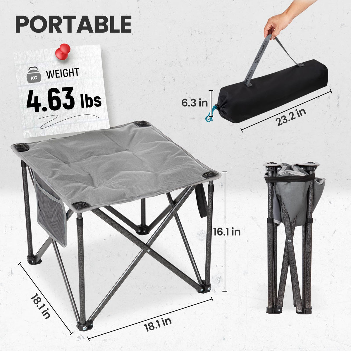 Padded Folding Camping Stool source view 11