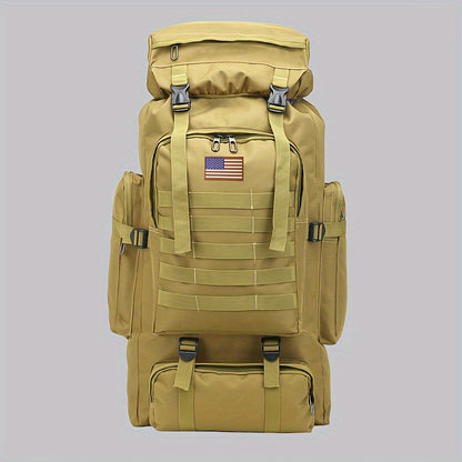 Military Hiking Backpack 80L – Tactical 3-Day Assault Pack Oxford Fabric DIY System for Camping Hunting Travel Unisex
