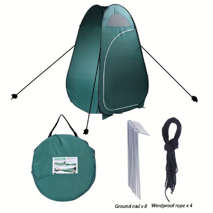 Pop-Up Privacy Shower Tent & Outdoor Changing Room – Waterproof Portable Camping Toilet Tent for Hiking Beach Fishing Backpacking, Instant Setup Dressing Room, Blue Black Regular Upgraded Styles