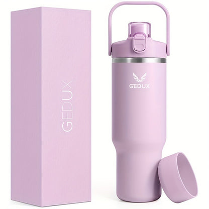 Insulated Water Bottle 32oz 40oz Stainless Steel Leak-Proof Sports Water Bottle with Handle Matte Finish Vacuum Thermos for Gym Hiking Camping Office Travel