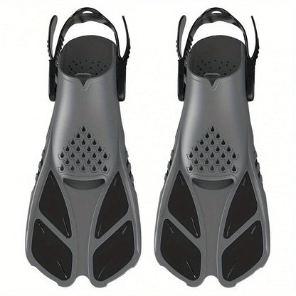 Adjustable Snorkel Diving Fins with Anti-Slip Lace-Up Design – Lightweight PP/TPR Open Heel Fins for Snorkeling Freediving Scuba Diving for Men Women Adults S/M & ML/XL
