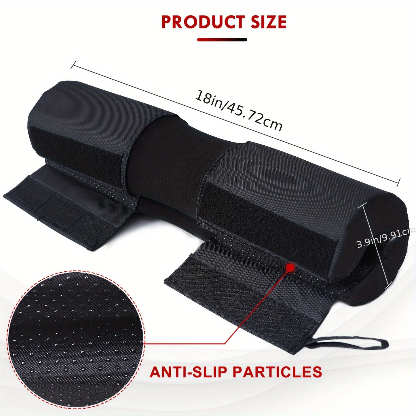 Barbell Squat Pad Set with Wrist Straps & Ankle Straps – Thick Anti-Slip Foam Bar Pad for Hip Thrusts, Squats & Lunges, Weightlifting Neck Cushion for Men Women