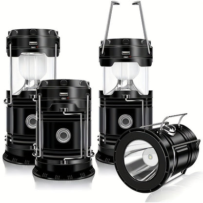 Collapsible Camping Lantern Rechargeable Bulk Set – Foldable USB LED Pendant Light for Camping, Power Outages & Emergency Survival, 4/8pcs Value Pack