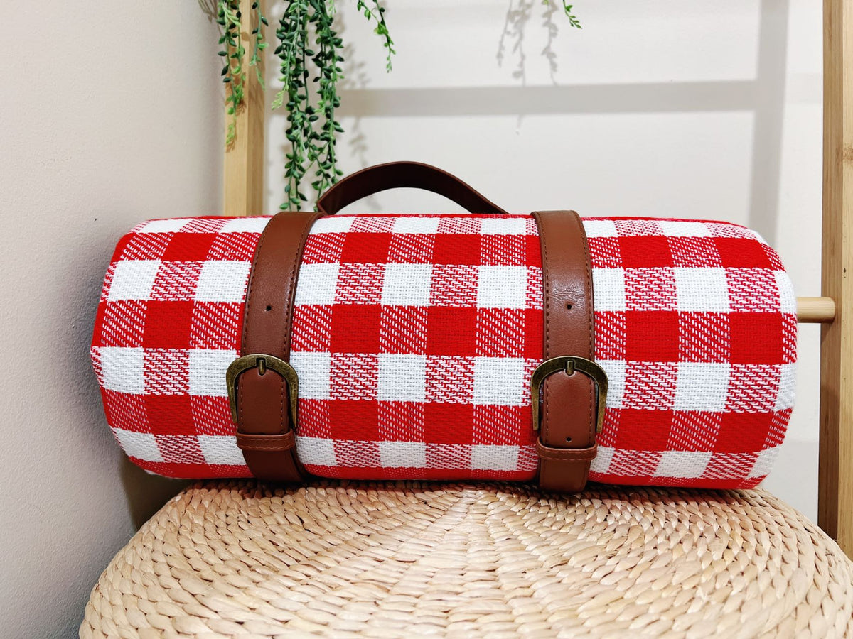 Picnic Blanket D-Red-Small Check option