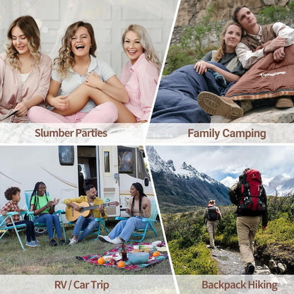 Wide Flannel Camping Sleeping Bag source view 12