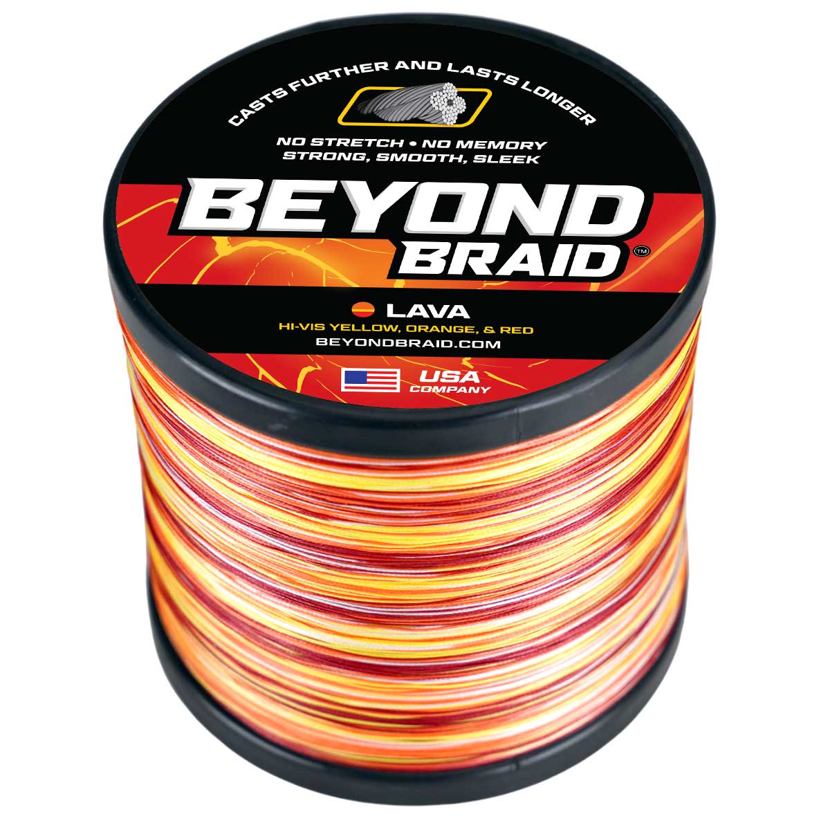 Braided Fishing Line Lava - Orange Yellow Red / 8LB option