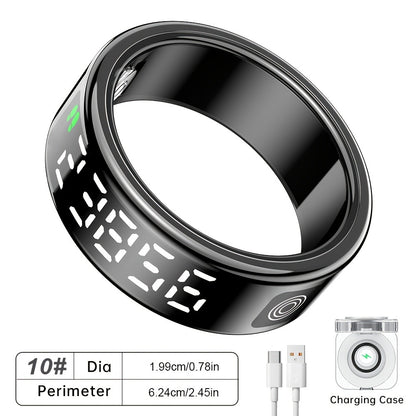 Stainless Steel Smart Ring | Fitness Monitor USB Charging Gift