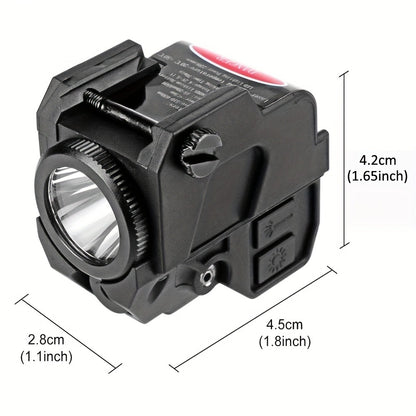 Tactical Green Laser Sight with LED Flashlight Combo - USB Rechargeable, Picatinny Rail Mount, Ambidextrous for Pistols, Rifles & Airguns