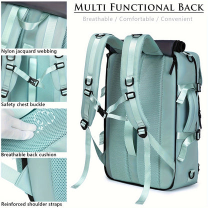 Large Capacity Laptop Backpack with Shoe Compartment & USB Charging Port – Waterproof Soft Shell Daypack for Men & Women, Multi-Functional Travel Rucksack for Business, College & Daily Commute, Multiple Colors Available