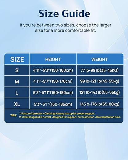 Posture Corrector for Men & Women - Adjustable Back Brace Shoulder Support Hunchback Corrector for Improved Posture, Comfort Fit Unisex Design, Sizes S M L XL - Back Pain Relief Office & Daily Wear