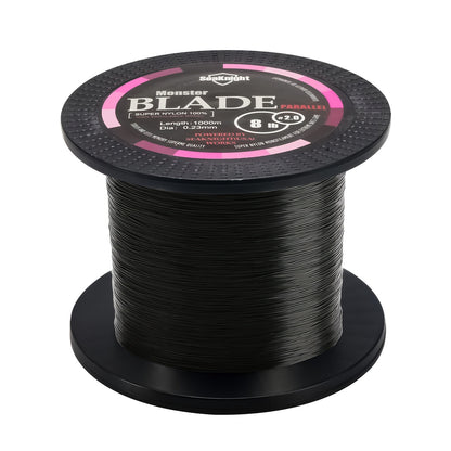 Monofilament Fishing Line 1000M / 1093Yds – Nylon Mono Line for Freshwater & Saltwater, 2-35LB, Black & White