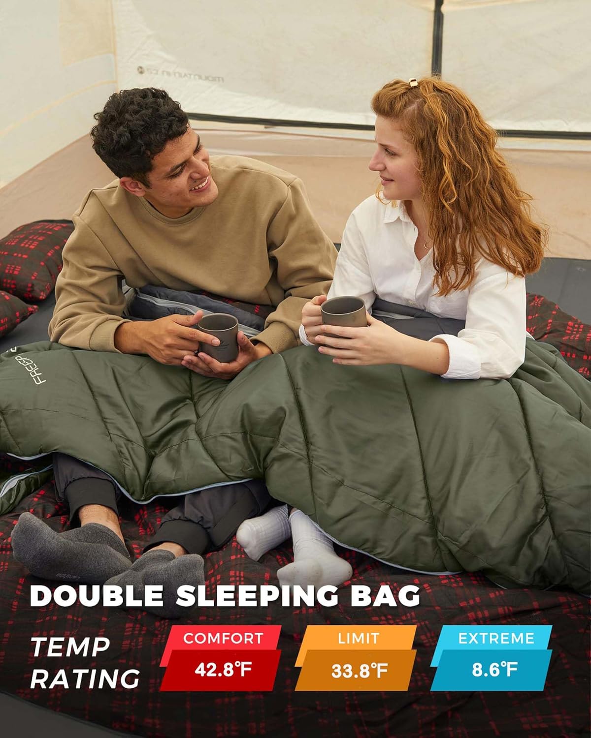 Double Flannel Sleeping Bag source view 13