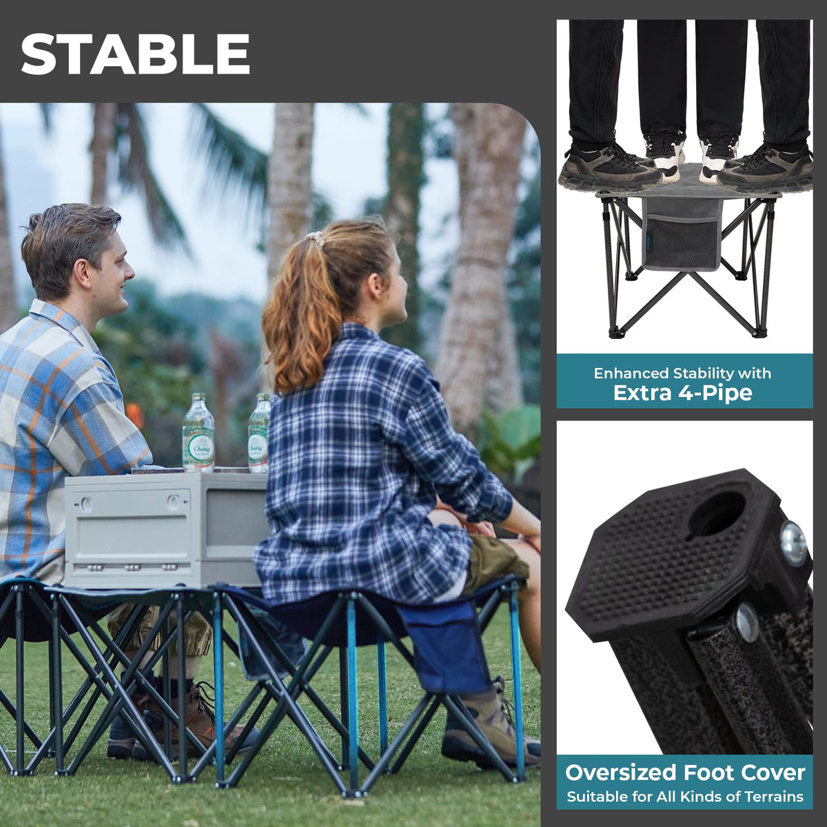 Padded Folding Camping Stool source view 13
