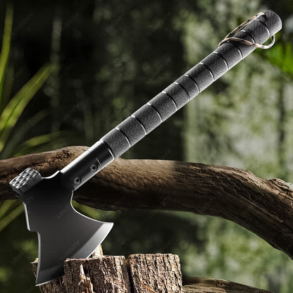 Multi-Tool Survival Hatchet with Hammer, Flint Fire Starter & Protective Sheath – Durable All-Purpose Axe for Camping, Hiking, Fishing, Gardening, Home Improvement & Vehicle Emergency Preparedness